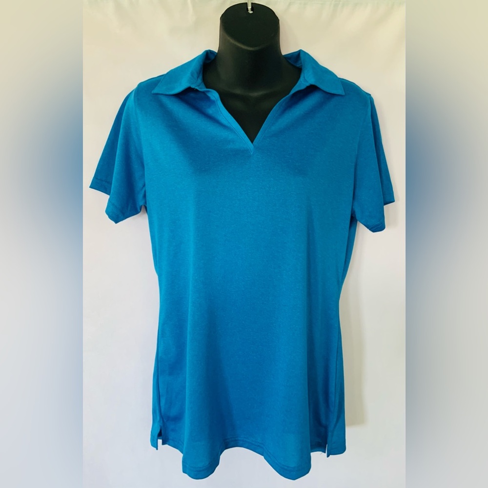 Women’s Blue Golf Polo Shirt by Authentic Tshirt Company - NWOT